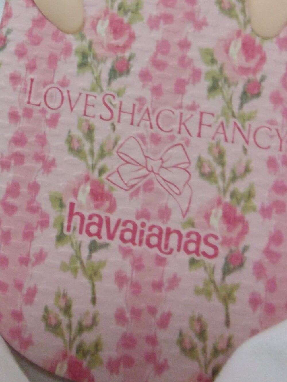 Havaianas Love Shack Fancy Pink Floral Flip Flops Women’s Size 7/8 - Picture 4 of 16